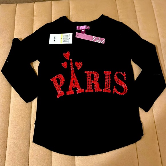 Aqua “Paris” sweater size 4 girls - Picture 1 of 3